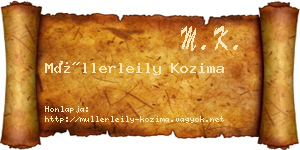 Müllerleily Kozima névjegykártya
